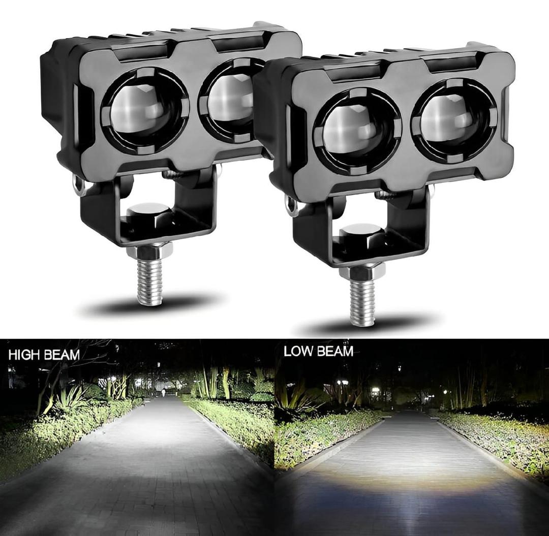 Motorcycle Robot Dual Colour Led Work Driving Lights