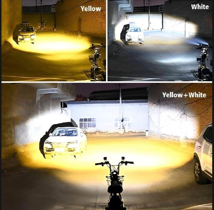 Motorcycle Robot Dual Colour Led Work Driving Lights