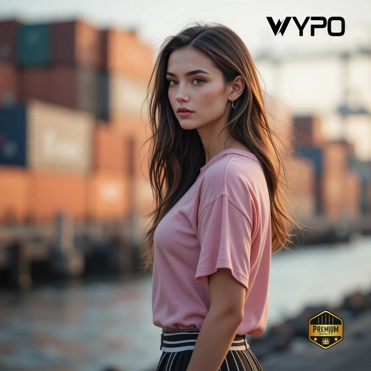 Girls' Oversized Cotton T-Shirtwith Drop Shoulder Design