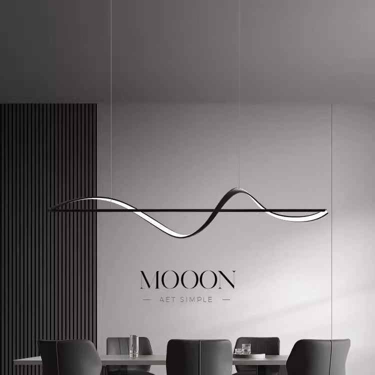 Modern LED Chandelier for Dining Room with Adjustable Height