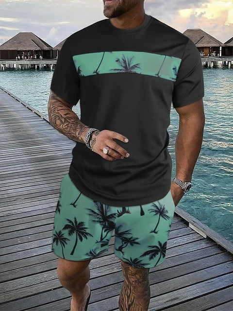 Printed men's short-sleeved T-shirt