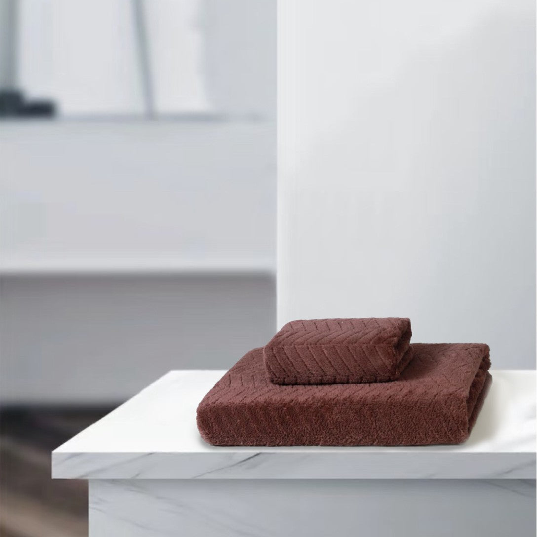Soft Coral Fleece Towel and Bath Towel Set