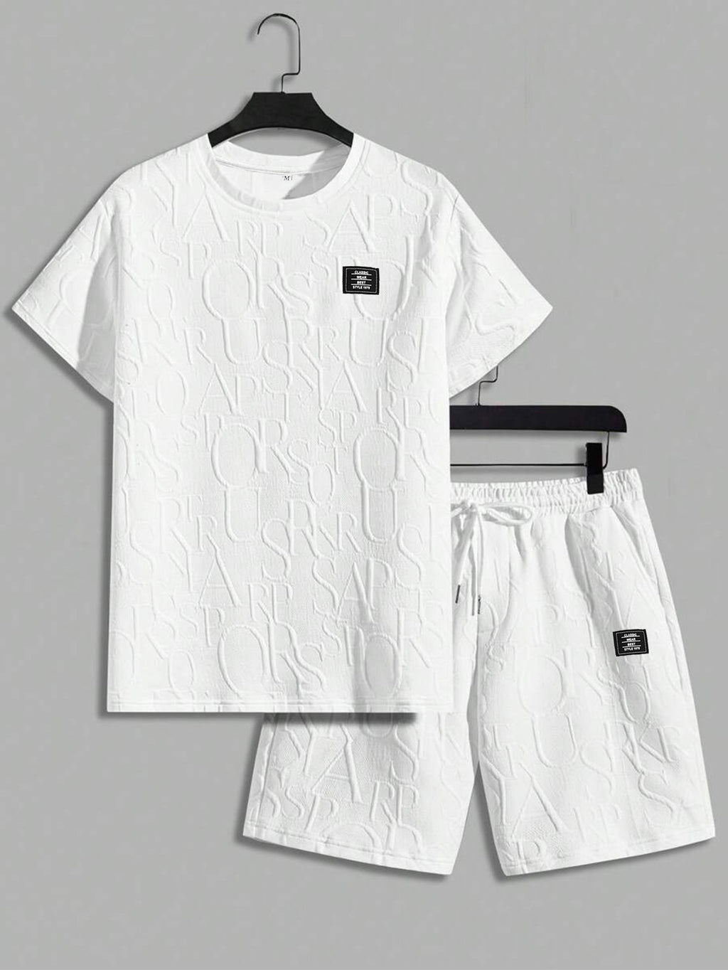 Jacquard Short-sleeved suit Knitted Men