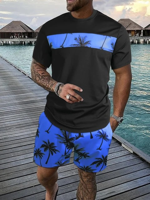 Printed men's short-sleeved T-shirt