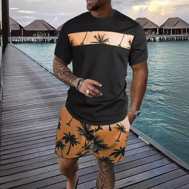 Printed men's short-sleeved T-shirt