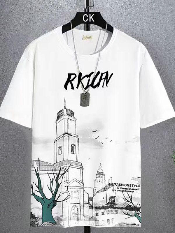 Men's ice silk short-sleeved t-shirt
