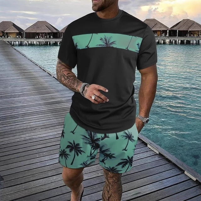 Printed men's short-sleeved T-shirt