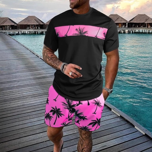 Printed men's short-sleeved T-shirt