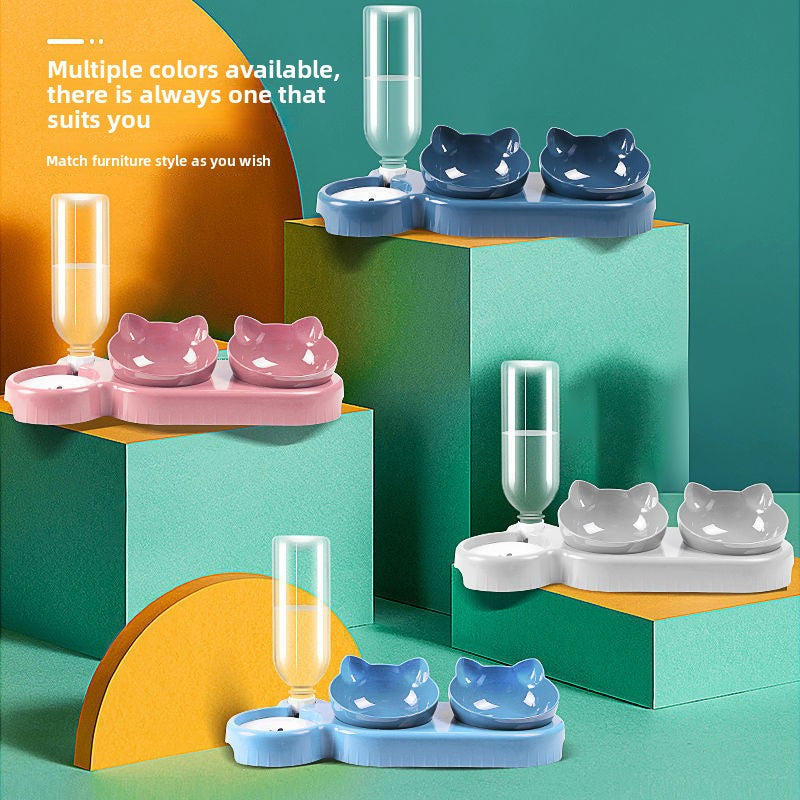 Cat Bowl Automatic Drinking and Feeding Basin