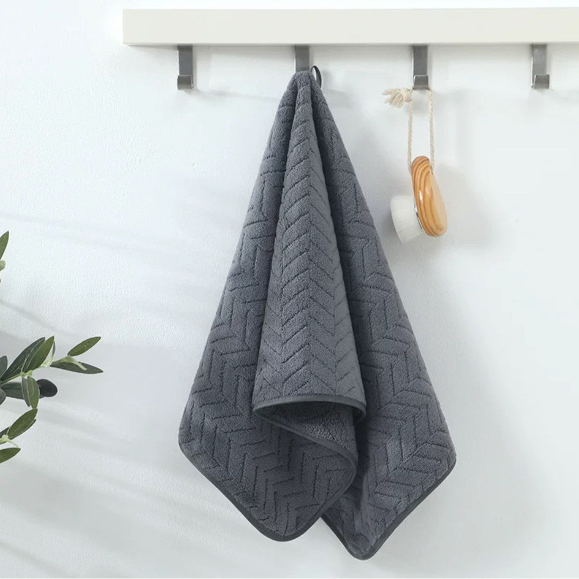 Soft Coral Fleece Towel and Bath Towel Set