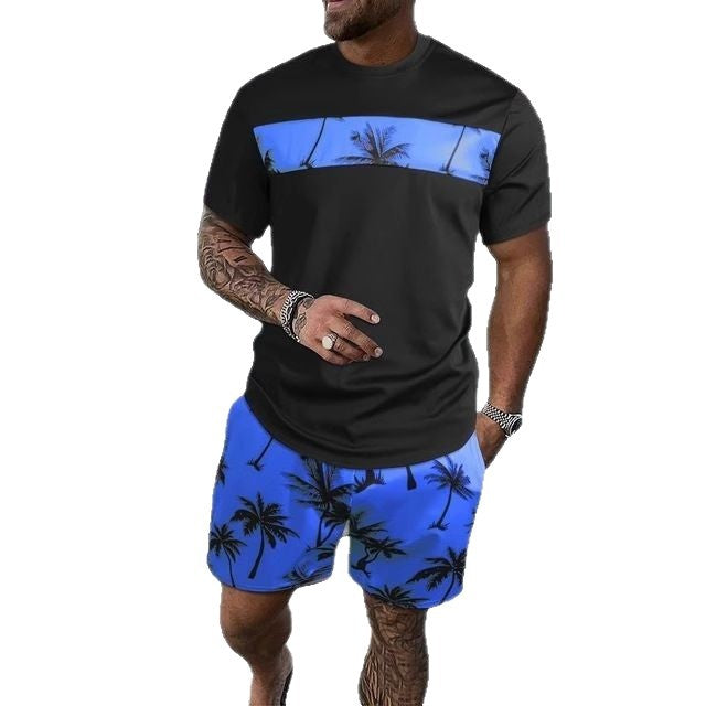 Printed men's short-sleeved T-shirt