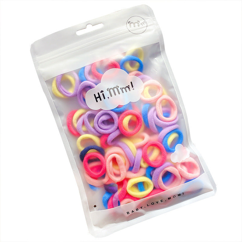Cute macaron-colored leather band hair accessory
