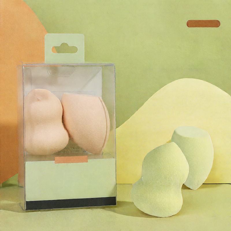 Cut a gourd diagonally into a cosmetic sponge powder puff