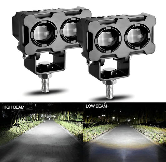 Motorcycle Robot Dual Colour Led Work Driving Lights