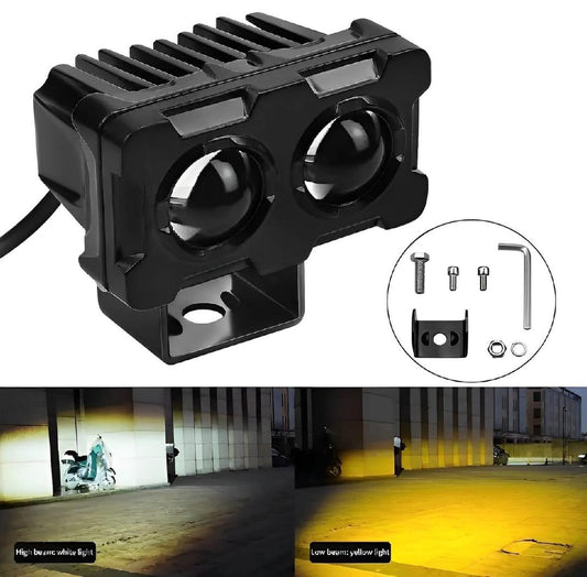 Motorcycle Robot Dual Colour Led Work Driving Lights