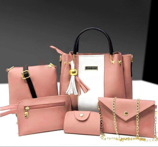 Stylish Women's Leather Hand Bag Set