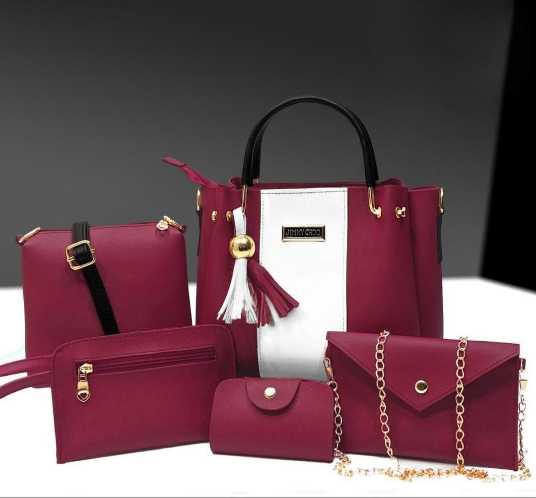 Stylish Women's Leather Hand Bag Set
