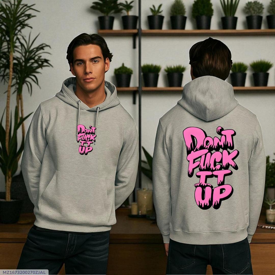Men's Fleece Printed Hoodie
