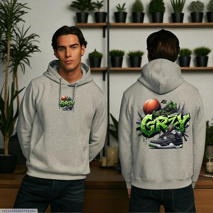 Men's Fleece Printed Hoodie