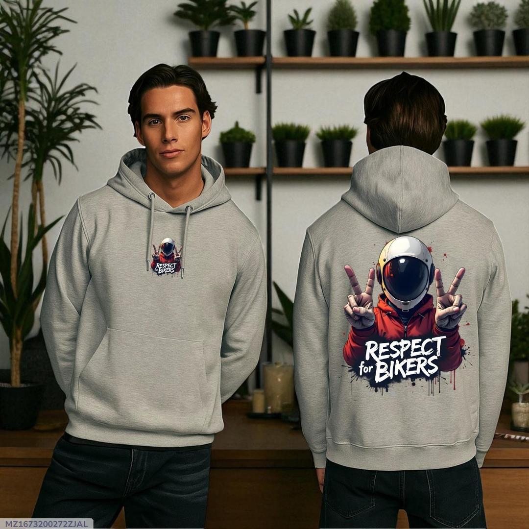 Men's Fleece Printed Hoodie