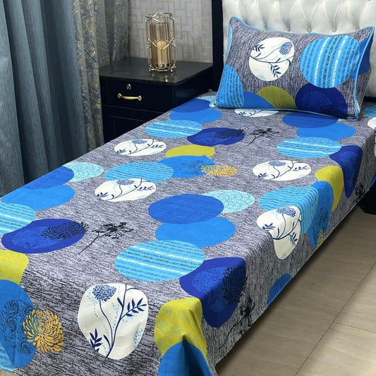 Crystal Cotton Printed Single Bedsheet