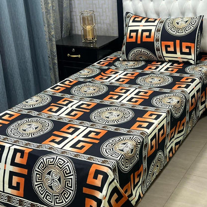 Crystal Cotton Printed Single Bedsheet