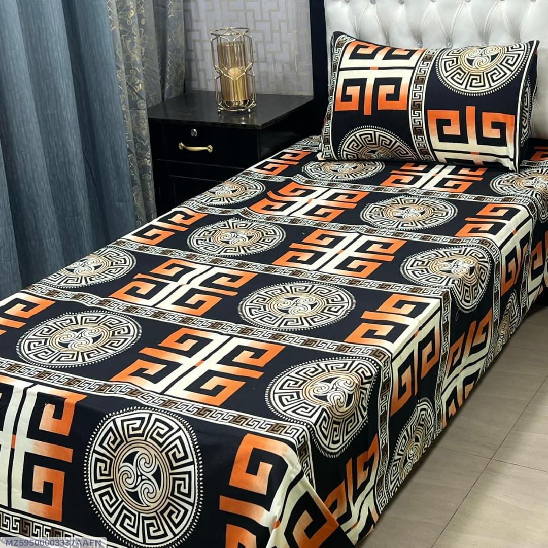 Crystal Cotton Printed Single Bedsheet