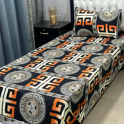 Crystal Cotton Printed Single Bedsheet
