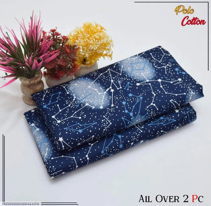 2 Pcs Women's Unstitched Printed Suit