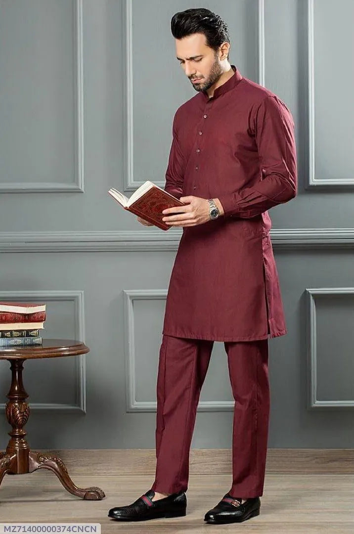 Men's Wash And Wear Plain Suit