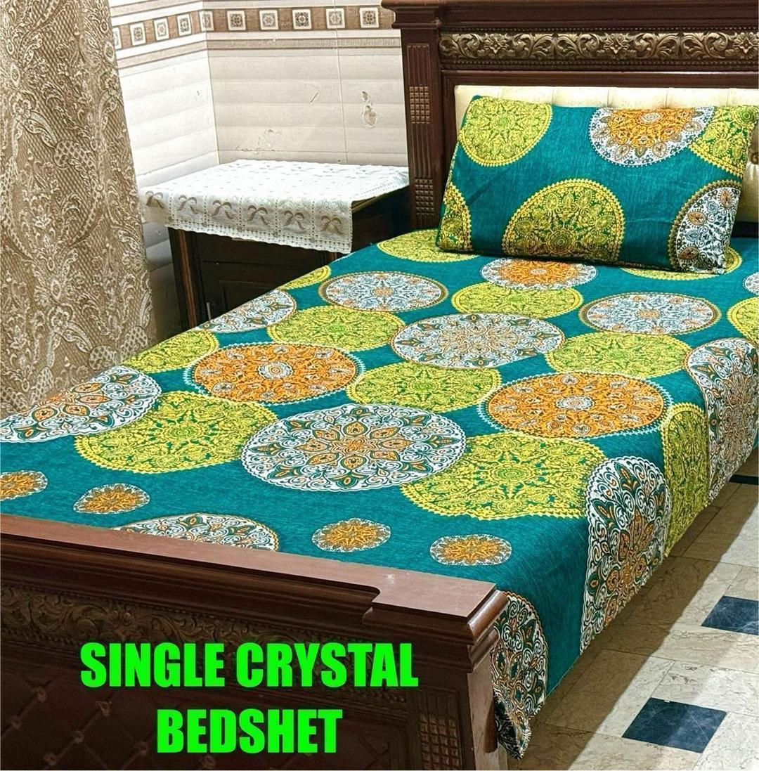 Crystal Cotton Printed Single Bedsheet