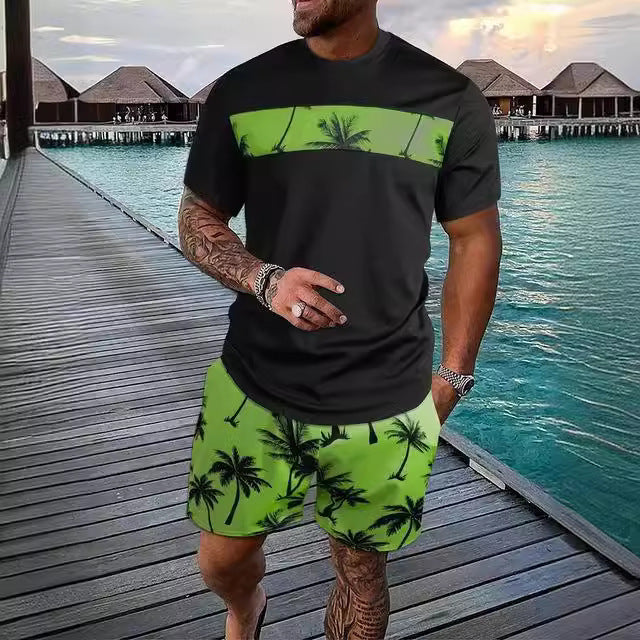 Printed men's short-sleeved T-shirt