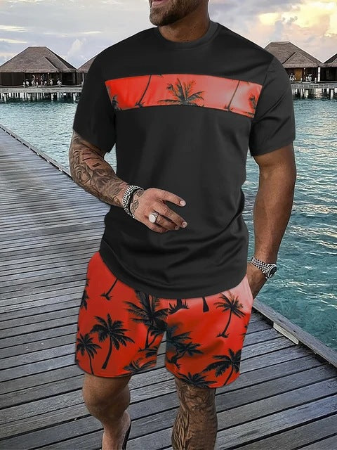 Printed men's short-sleeved T-shirt