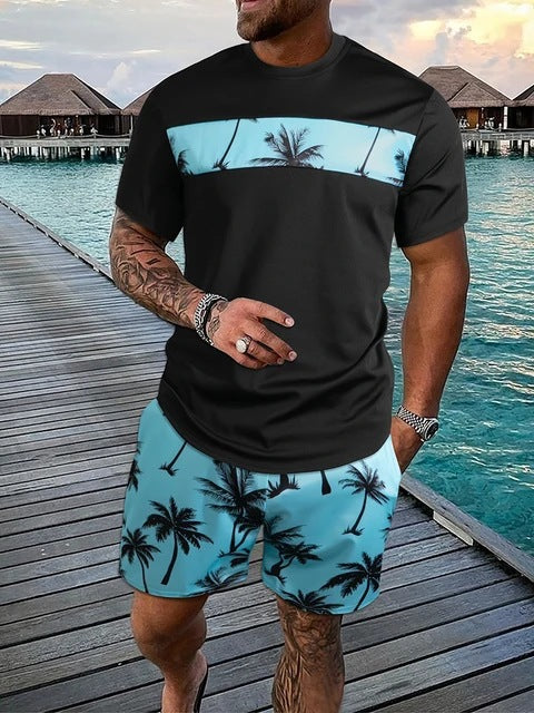Printed men's short-sleeved T-shirt