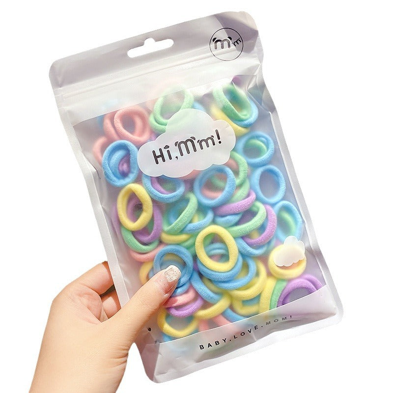 Cute macaron-colored leather band hair accessory