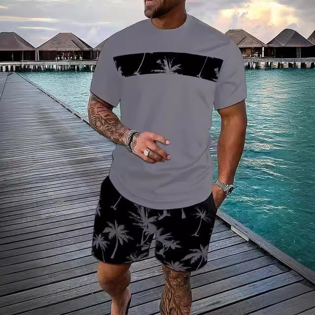 Printed men's short-sleeved T-shirt