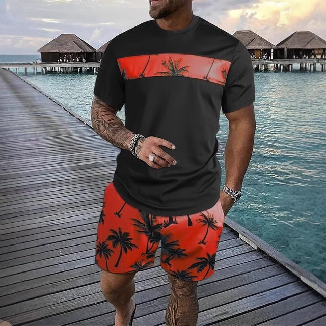 Printed men's short-sleeved T-shirt