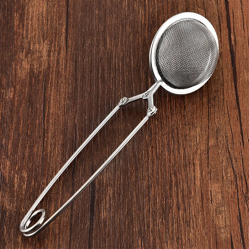 Tea tongs and tea brewing mesh filter