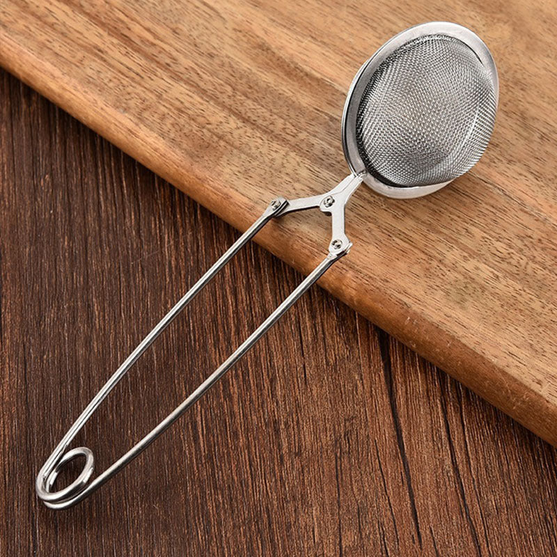 Tea tongs and tea brewing mesh filter