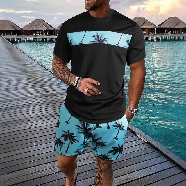 Printed men's short-sleeved T-shirt