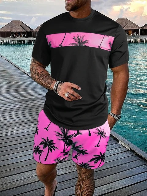 Printed men's short-sleeved T-shirt